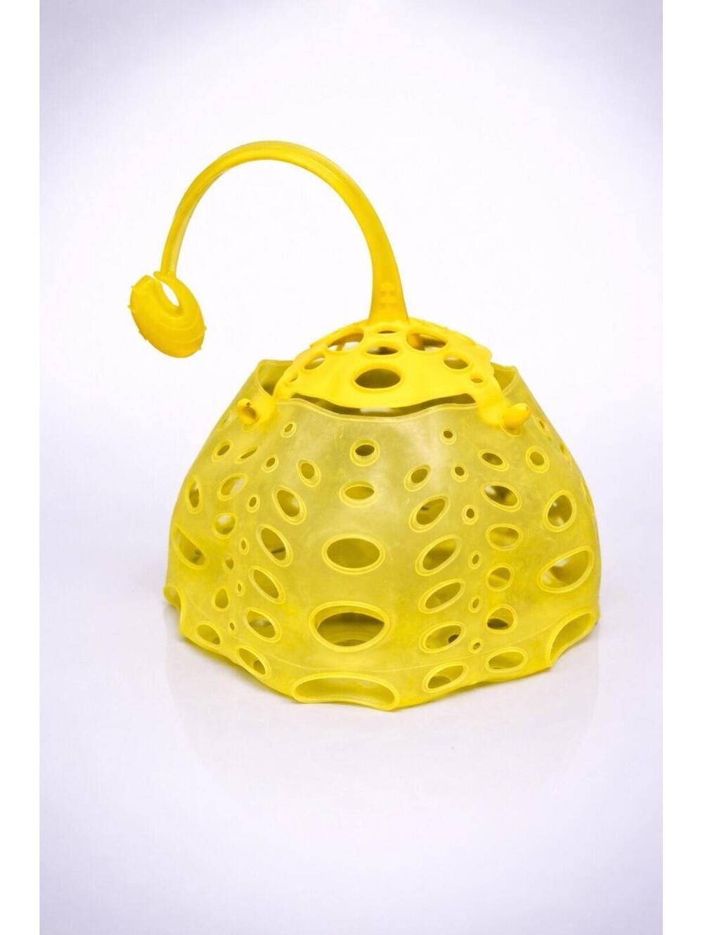 Fusionbrands 2000s Yellow Silicone FoodPod Boiling Blanching Steaming Device, 7”